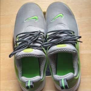Nike Grey with Neon Green Accent Running Shoes